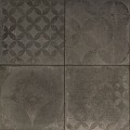 Keramische tuintegel GSB Ceramic Versailles Decor Dark Grey 60x60x3 cm