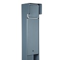 Tuinpaal - pro+ enkel met kabeldoos, afdekkap en installatiedraad grijs