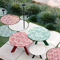 Keramische tegel TD Decor ø120 cm x 2 cm - Model A - Doily Rosso
