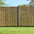 Grenen geschaafd plankenscherm 23-planks 15 mm. 180x180 cm verticaal recht. groen geïmpregneerd