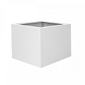 Bloembak vlak wit 90x90x60 cm