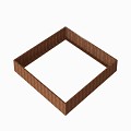 Bloembak Module+ 300x300x42cm Corten
