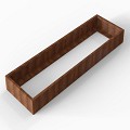 Bloembak Module+ 90x300x28 cm Corten
