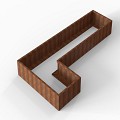 Bloembak Module+ L-vorm 90x360x180x42 cm Corten