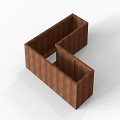 Bloembak Module+ L-vorm 60x180x180x56 cm Corten