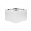 Bloembak vlak wit 60x60x40 cm