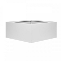 Bloembak vlak wit 90x90x40 cm