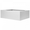Bloembak vlak wit 90x120x40 cm