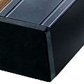 Aluminium paal 7x7x135 cm antraciet (incl kap en houten kern)