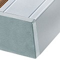 Aluminium paal 9x9x186 cm blank (incl kap en houten kern)