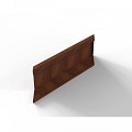 Bloembak module+ parallel paneel (E) 90x28 cm R corten