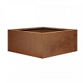Bloembak vlak corten 90x90x40 cm