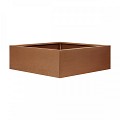 Bloembak vlak corten 120x120x40 cm