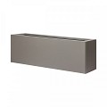 Bloembak vlak taupe 30x120x40 cm