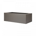 Bloembak vlak taupe 60x120x40 cm