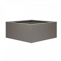 Bloembak vlak taupe 90x90x40 cm