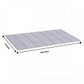 Pext Polycarbonaat Dakpakket - 3060x3500 muuraanbouw - blank aluminium - polycarbonaat opaal