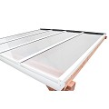 Pext Polycarbonaat Dakpakket - 4060x4000 muuraanbouw - wit - polycarbonaat helder