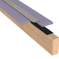 Pext Polycarbonaat Dakpakket - 5060x2500 muuraanbouw - blank aluminium - polycarbonaat opaal