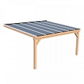 Pext Veranda Douglas - 4160x2500 muuraanbouw - staanders 14x14 cm - antraciet - gelaagd glas