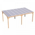 Pext Veranda Douglas - 5180x4500 vrijstaand - staanders 18x18 cm - zwart - polycarbonaat helder