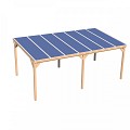 Pext Veranda Douglas - 6620x3000 vrijstaand - staanders 14x14 cm - wit - gelaagd glas