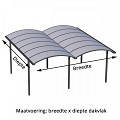 Pext Carport CP20 - 3060x5000 - vrijstaand-zijaanbouw-kopaanbouw - RAL - polycarbonaat helder