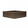 Bloembak vlak supra bruin 120x120x40 cm