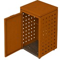 Kliko ombouw 240 Liter corten met vaste deksel