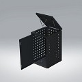 Kliko ombouw 240 Liter grafiet zwart met klep