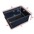 Rechthoek kuip 150 liter l.80 x b.63 x h.38 cm