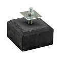 Betontegel 18x18x10 cm, recht, flexibele stelplaat, M20, antraciet