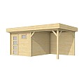 Vuren Topvision Tapuit, 300x300 en luifel 300 cm, onbehandeld