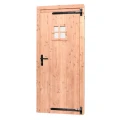 Douglas enkele 1-ruits deur inclusief kozijn, rechtsdraaiend, 90x201 cm, kleurloos geïmpregneerd