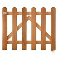 Kempas FSC tuinpoort 34x1000x800mm ribbel / RVS bc