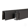 Aluminium onder-en bovenregel "Mix&Match"verticaal 25x50x1800mm [antraciet gepoedercoat] 3st/set bc