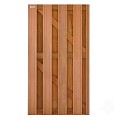 Kempas FSC tuindeur recht 41x900x1800mm V-groef / RVS bc