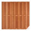 Kempas FSC tuinscherm recht 14L 13mm 39x1800x1800mm V-groef / RVS bc