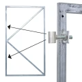 Beslagset (tbv tuindeur met stalen frame) [verzinkt] bc