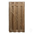 Grenen FSC tuindeur recht 47x1000x2000mm glad / incl. beslag [bruin geimpregneerd] bc
