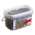 Polymer-bruin clips (tbv WPC) 100 stuks in emmer bc