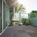 WPC-antraciet FSC tuintegel 7/3L 12mm 24x500x500mm massief glad bc