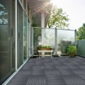 WPC-antraciet FSC tuintegel 6/3L 21mm 50x900x900mm semi-ribbel bc