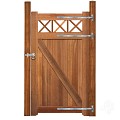 Bangkirai tuindeur "Belmonte" (enkel) 35x1000x1800mm met trellis / incl. beslag bc