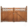 Bangkirai tuinpoort "Belmonte" (dubbel) 40x3000x1800mm met trellis / incl. beslag bc