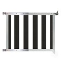 WPC-antraciet FSC tuinpoort "Design" met alu liggers 17x1000x800mm incl.beslag (RVSschr) bc