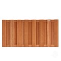 Kempas FSC tuinscherm recht 15L 13mm 39x1800x900mm V-groef / RVS bc >