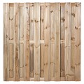 Grenen FSC tuinscherm recht 15L 15mm 47x1800x1800mm glad / RVS [geimpregneerd] bc
