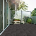 WPC-antraciet FSC tuintegel 4L 11mm click 24x300x300mm groef 4st/set RVS bc