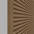 NewTechWood aluminium co-extrusie eindprofiel rhombus t.b.v. wand bekleding. 5x5x300 cm Teak